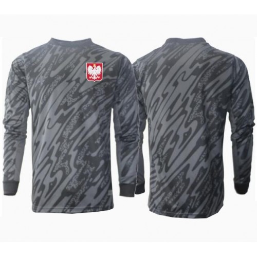 Fotbalové Dres Polsko Brankářské Venkovní ME 2024 Dlouhý Rukáv